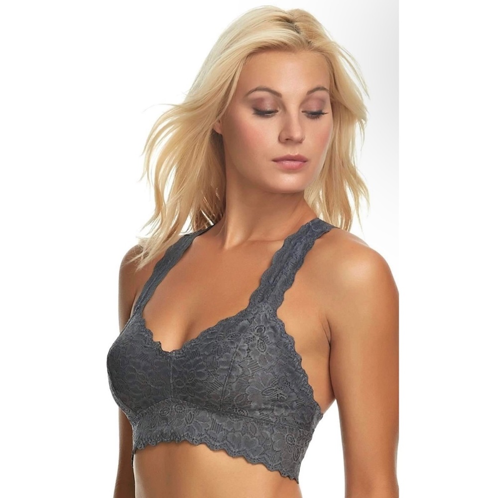 Wireless Grey Lace Bralette
